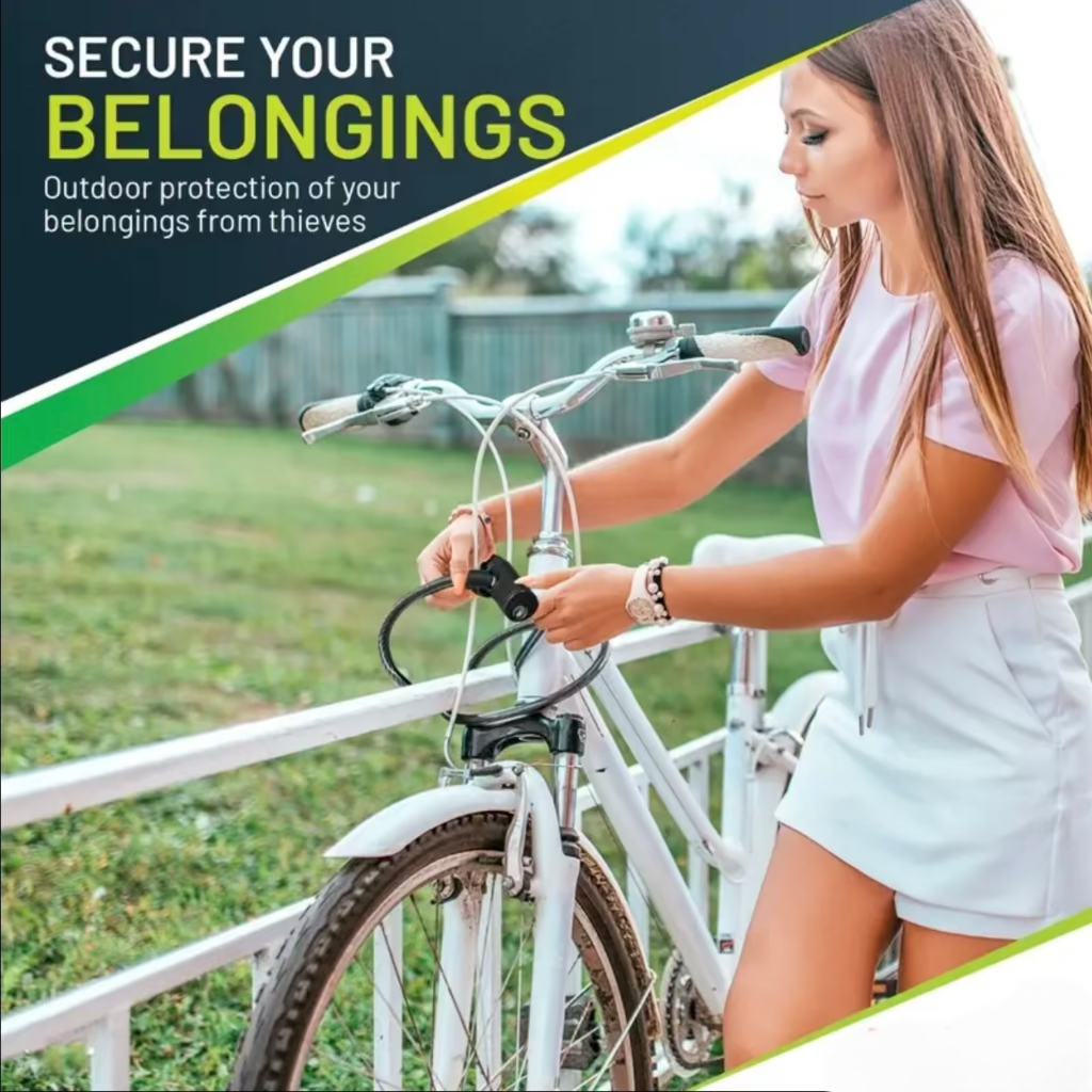 1pc Heavy-Duty Bicycle Security Lock β Durable Anti-Theft Steel Cable