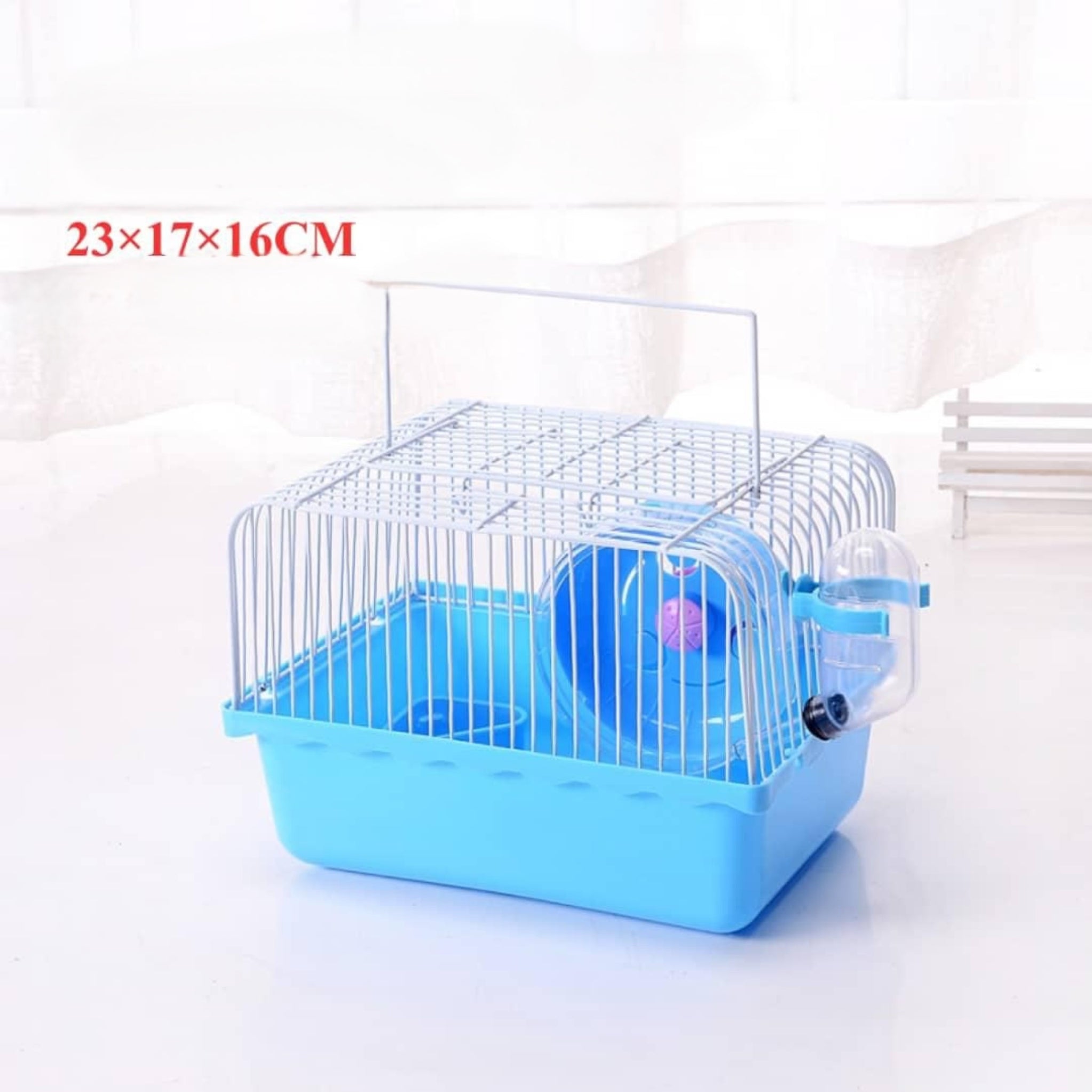 Portable Hamster Travel Cage with Water Bottle..