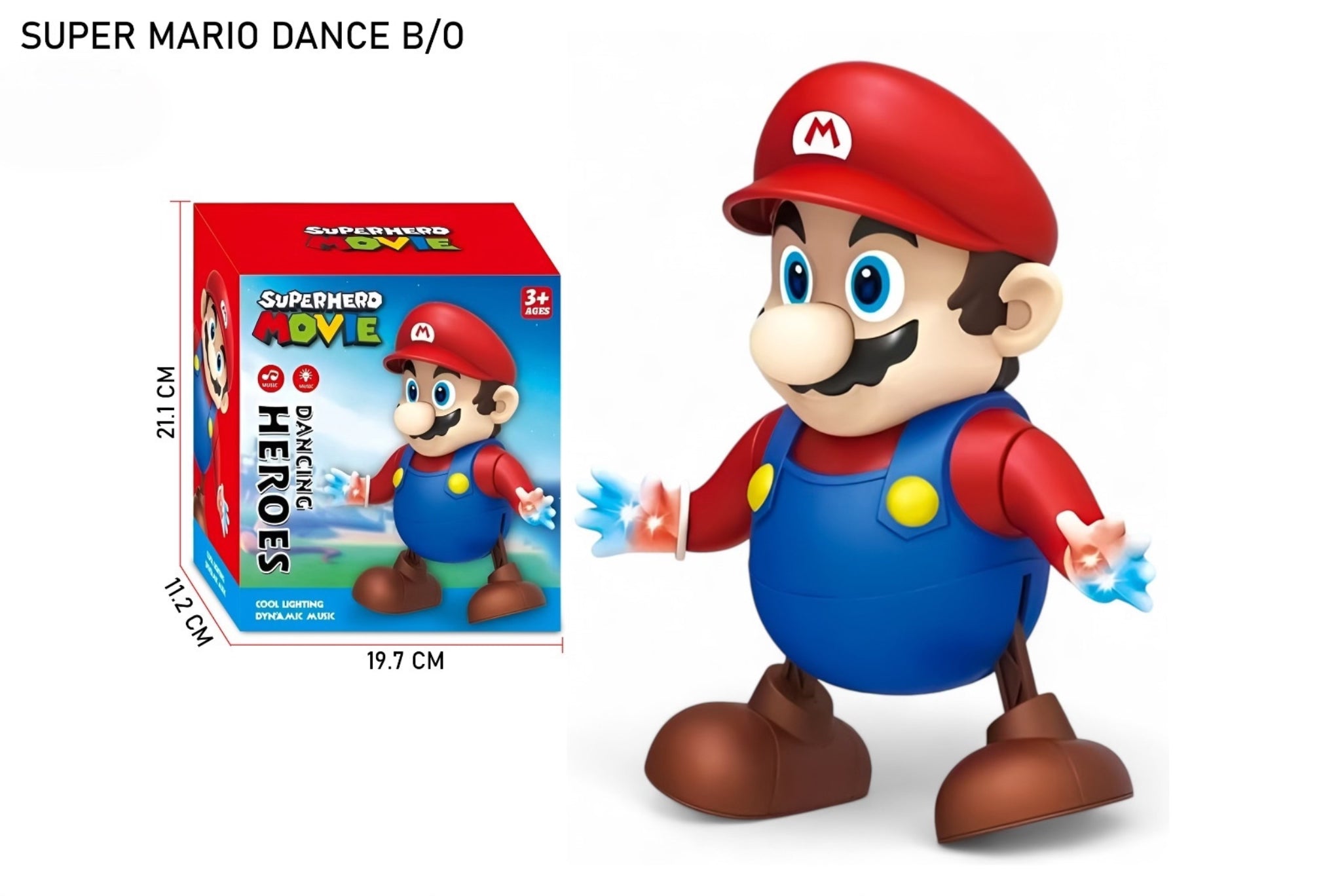 Mario Walking Toy – Light-Up Action Figure with Motion & Fun Sounds