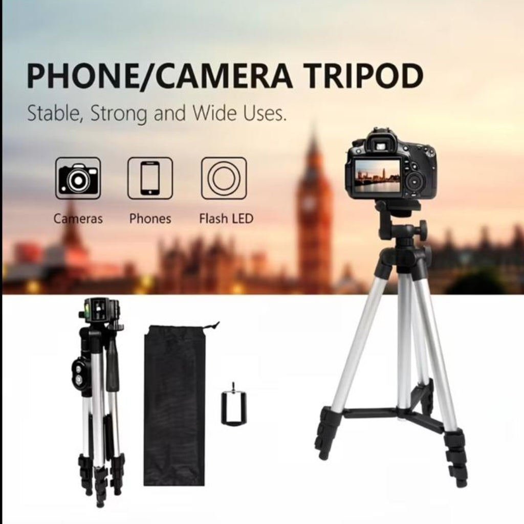 Portable Tripod Stand, 360° Rotating Phone Camera Mount, Adjustable Support Stand, Suitable for Live Streaming, Outdoor Travel, and Photography