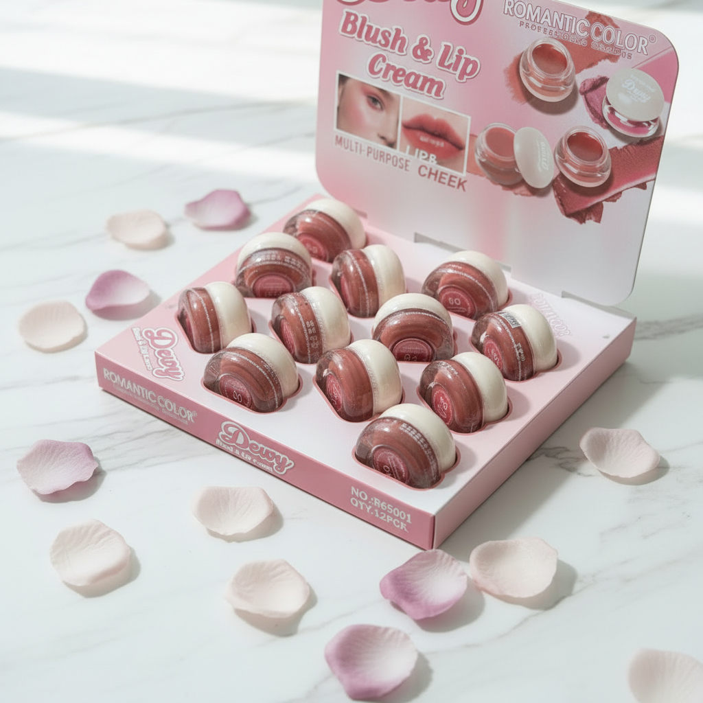 Romantic Color Dewy Blush & Lip Cream – Multi-Purpose Tint for Lips & Cheeks