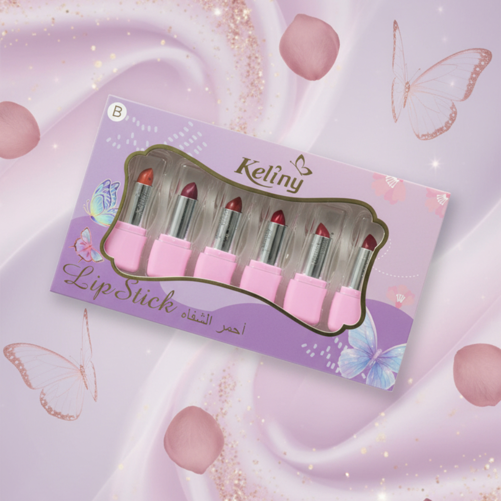 Keliny 6-Piece Matte Lipstick Set – Long-Lasting Moisture Bullet Lipstick Kit – Highly Pigmented Lip Color Gift Set