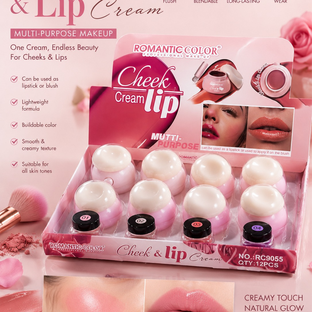 Multi-Purpose Cheek & Lip Cream – Blendable Soft Blush and Lip Tint Balm