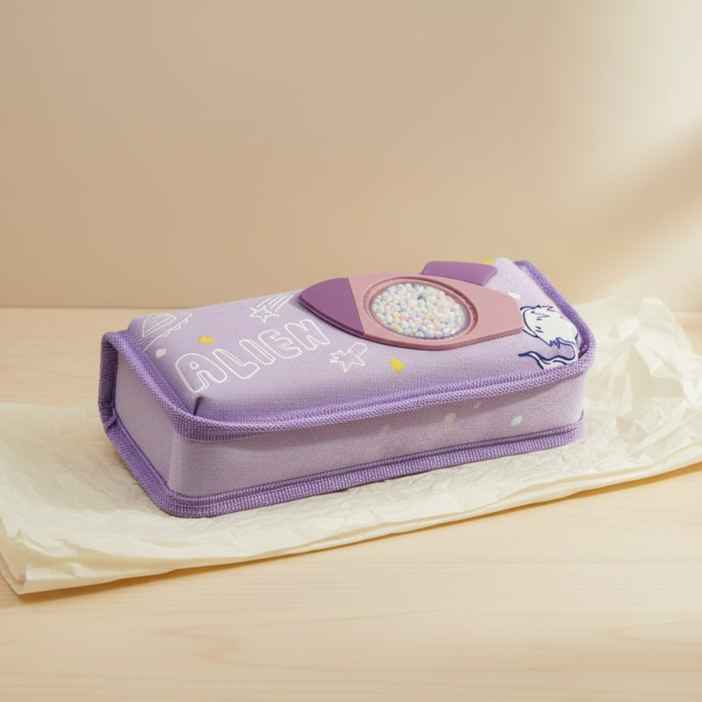 مقلمة لطيفة ذات طابع فضائي – منظم اللوازم المدرسية على شكل صاروخ