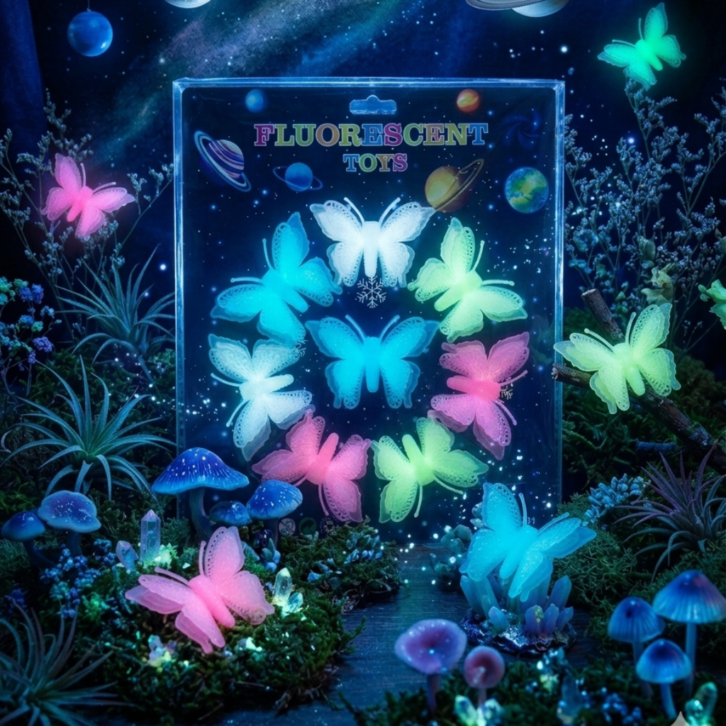 Glow Butterfly Wall Decor Stickers – Luminous Glow-in-the-Dark Butterfly