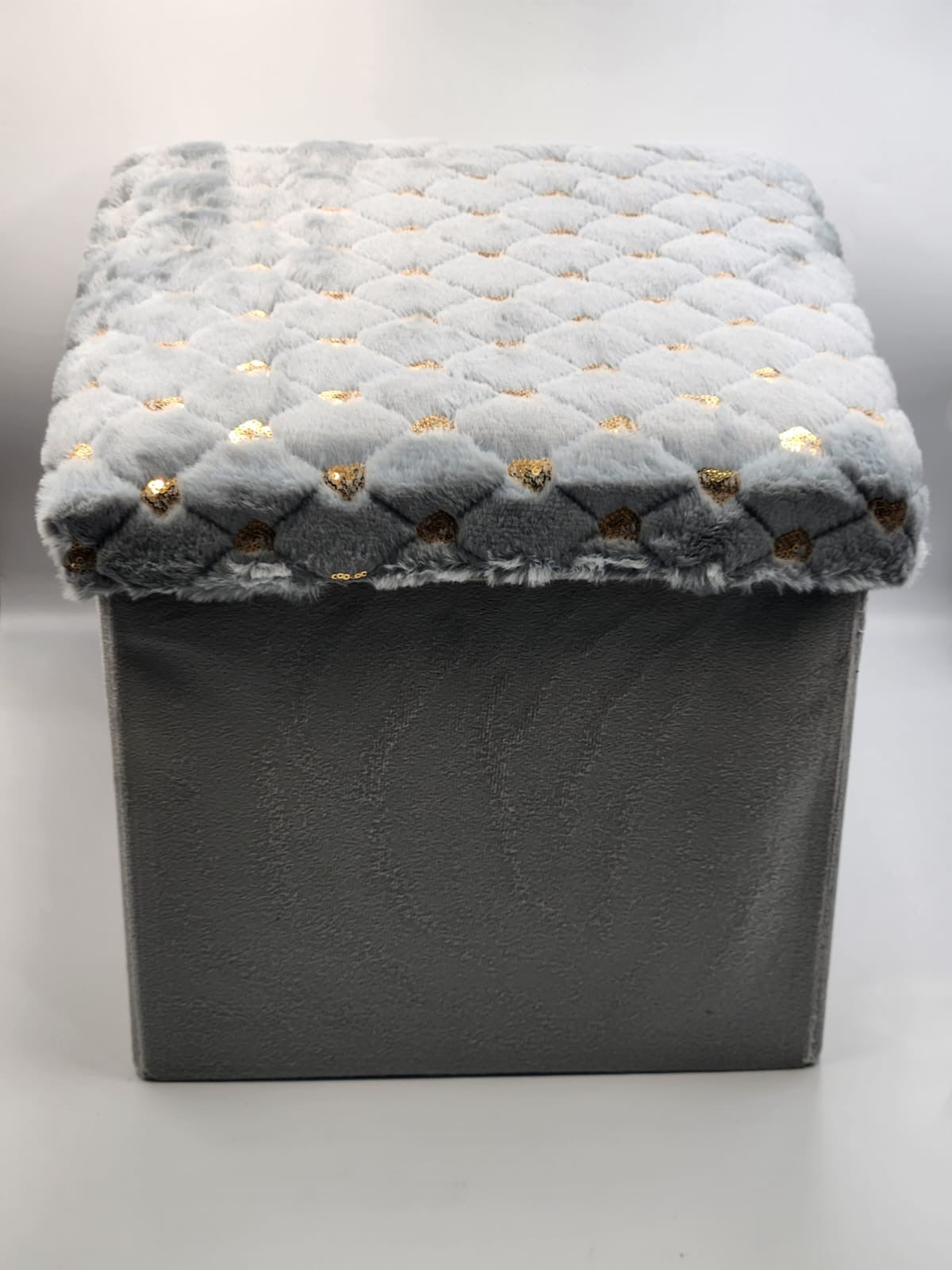 Foldable Stool Ottoman Durable Storage Box for Bedroom Hotel Farmhouse Hall Apartment Villa,Gift box