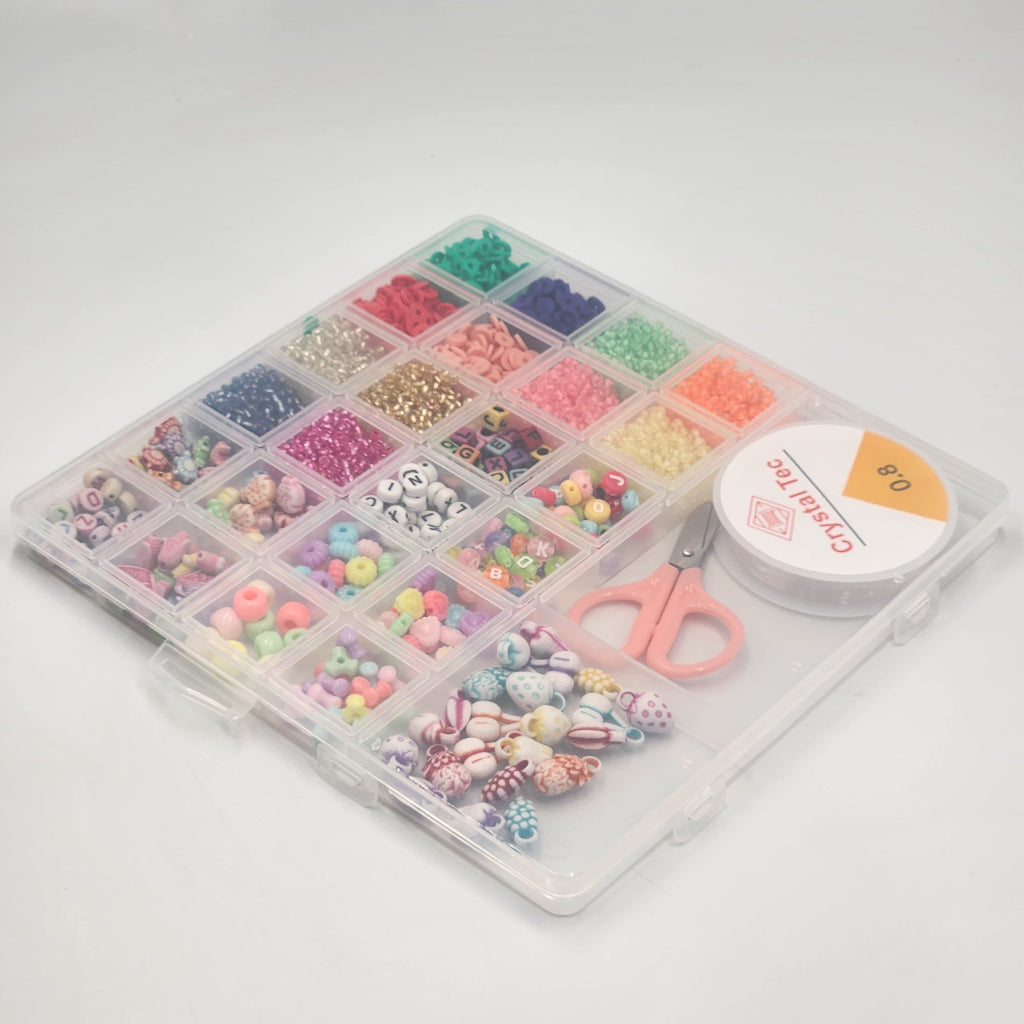 DIY Soft Clay Acrylic Letter Necklace And Bracelet Jewelry Making Bead Accessories.
