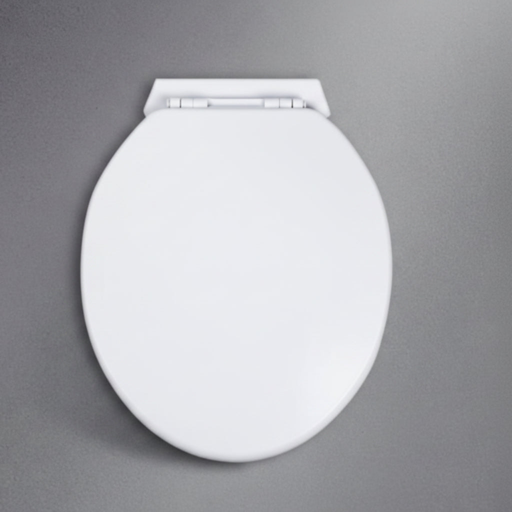 Round Toilet Seat with Soft Close and Easy Installation, Thickened Plastic Design