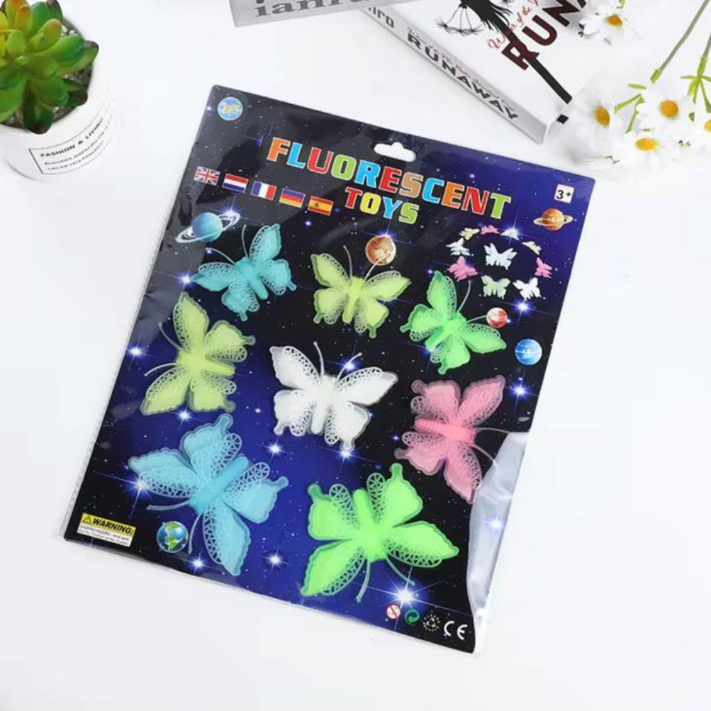 Glow Butterfly Wall Decor Stickers – Luminous Glow-in-the-Dark Butterfly