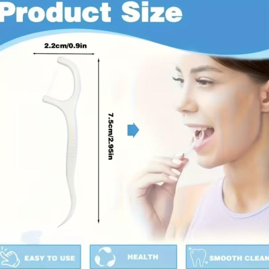 Disposable Dental Floss Tooth Picks 150 PCS,Oral Care Floss Picks for Teeth Cleaning & Hygiene