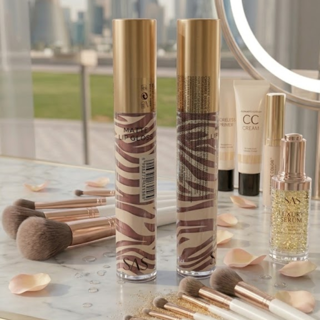 Matte Lip Gloss – Long-Lasting Liquid Lipstick with Premium Gold Cap