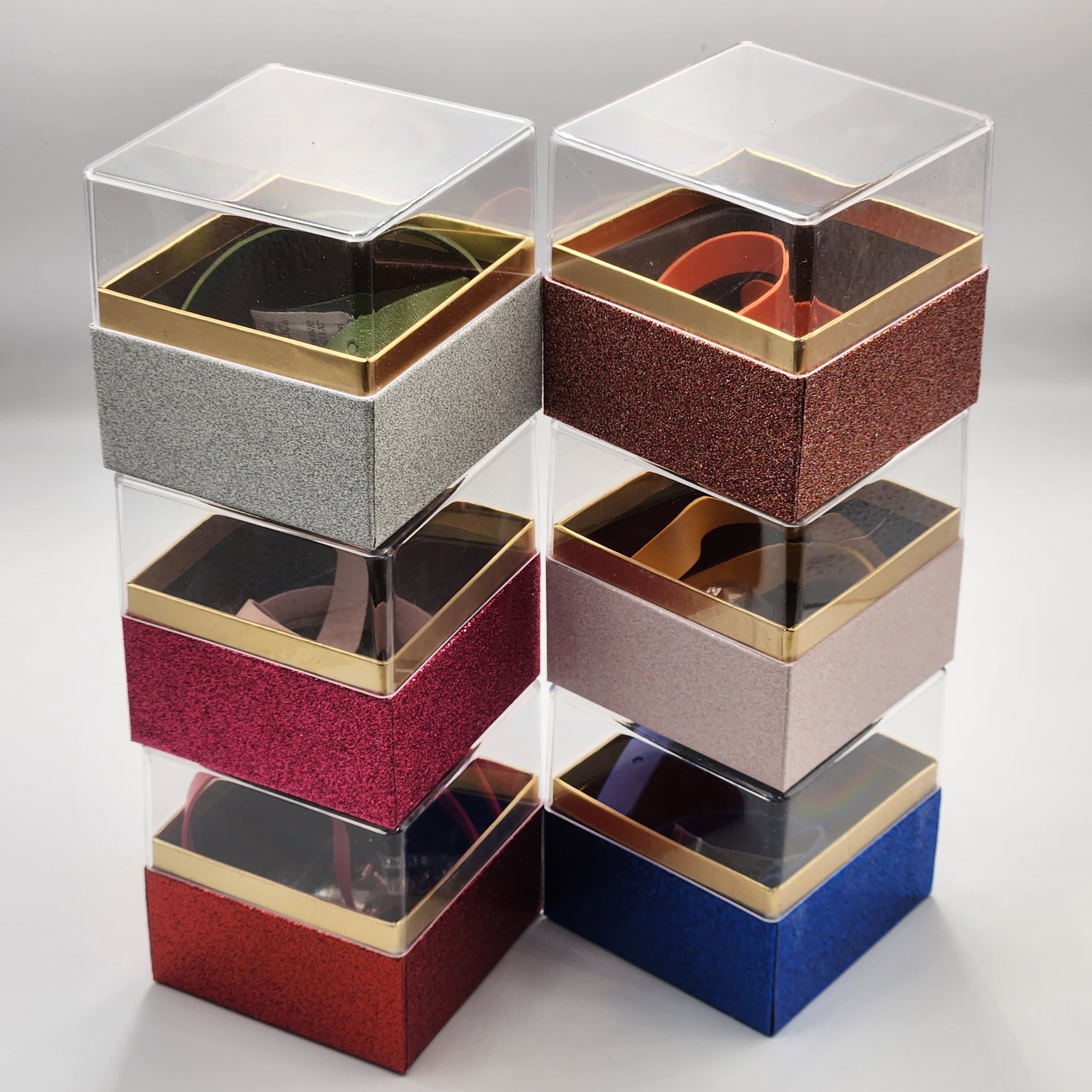 Small Acrylic Paper Gift Boxes with Clear Lids (Size 10x10 cm )- Elegant Organizer for Weddings, Birthdays, Jewelry, Anniversaries , Gift Boxes for Gifts, Celebration Accessories, Clear Visibility,
