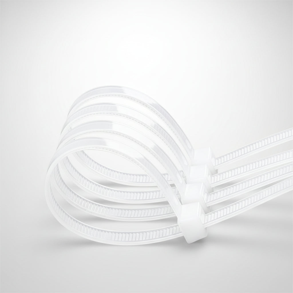 100 PCS Nylon Cable Ties (3.6 x 150mm) – White