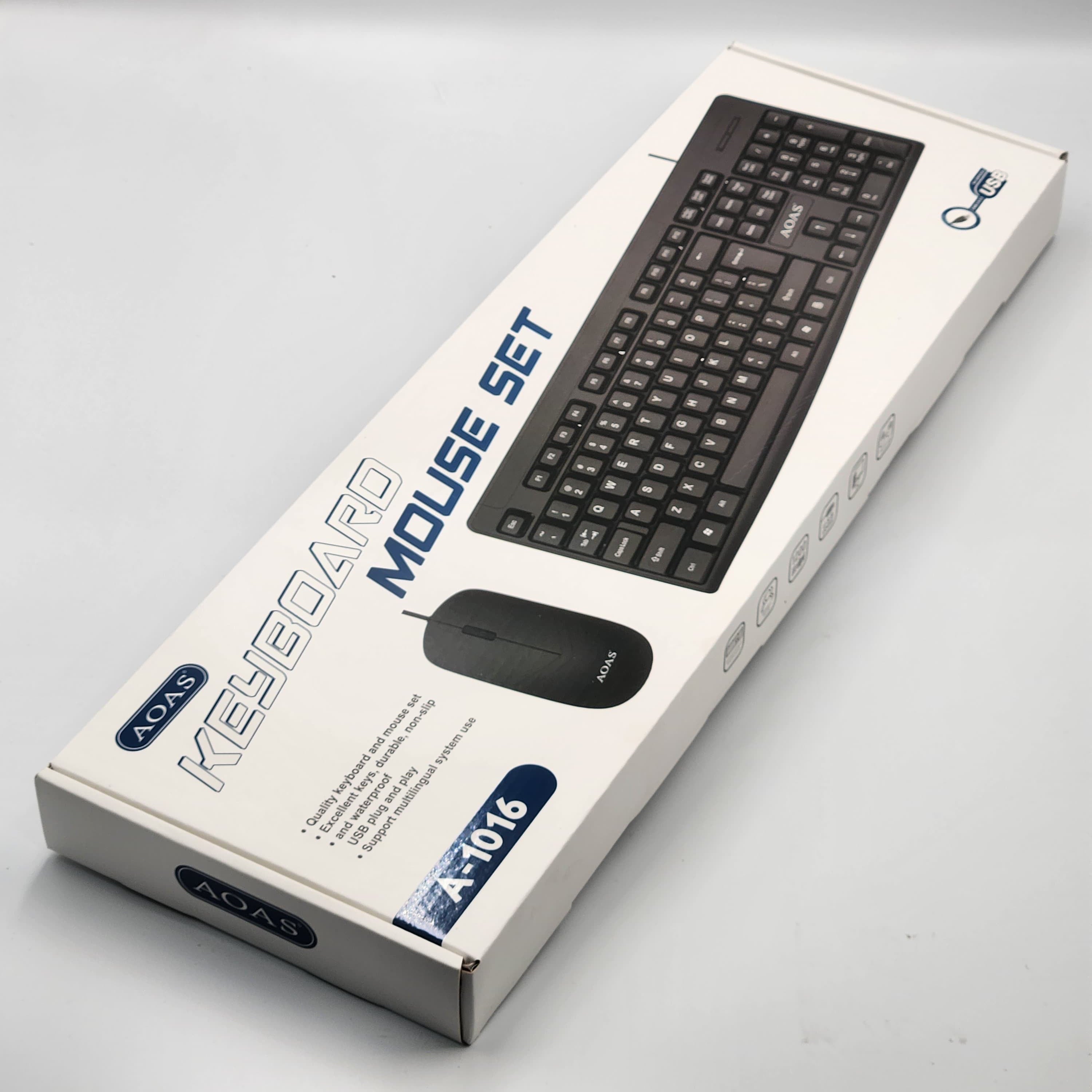 Wired USB Keyboard and Mouse - Ergonomic Design, Silent Operation, Optical Tracking, Ideal for Office, Study, and Home Use, Home Office Essentials | Ergonomic Keyboard | Optical Tracking Mouse..