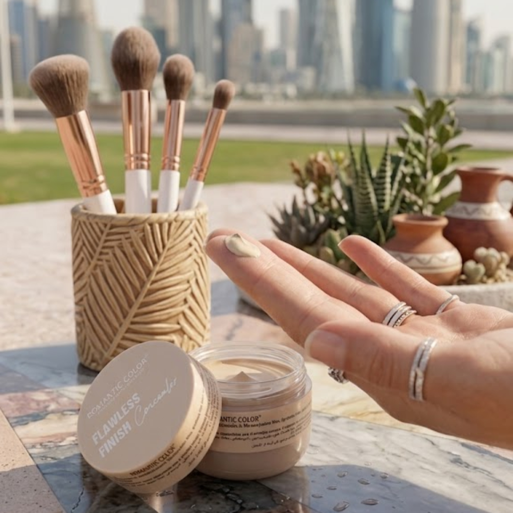 Romantic Color Flawless Finish Concealer – High-Coverage Matte Cream Concealer Pot for Dark Circles and Blemishes