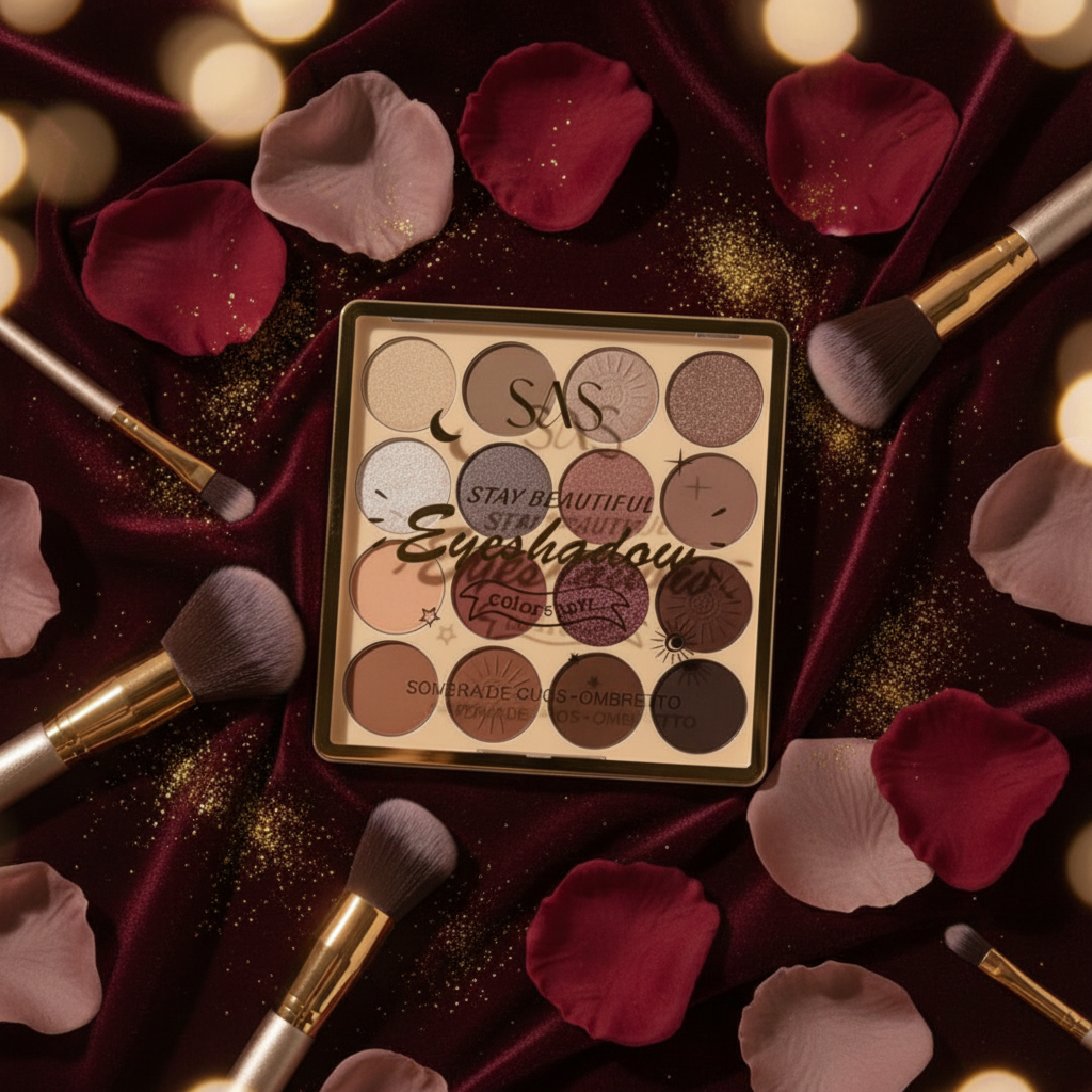 SAS Stay Beautiful Eyeshadow Palette – 16-Color Multi-Finish Palette