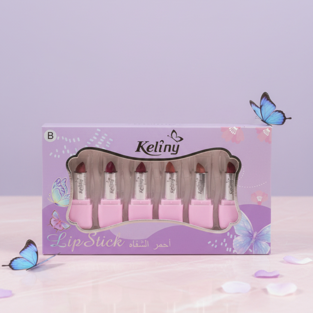 Keliny 6-Piece Matte Lipstick Set – Long-Lasting Moisture Bullet Lipstick Kit – Highly Pigmented Lip Color Gift Set