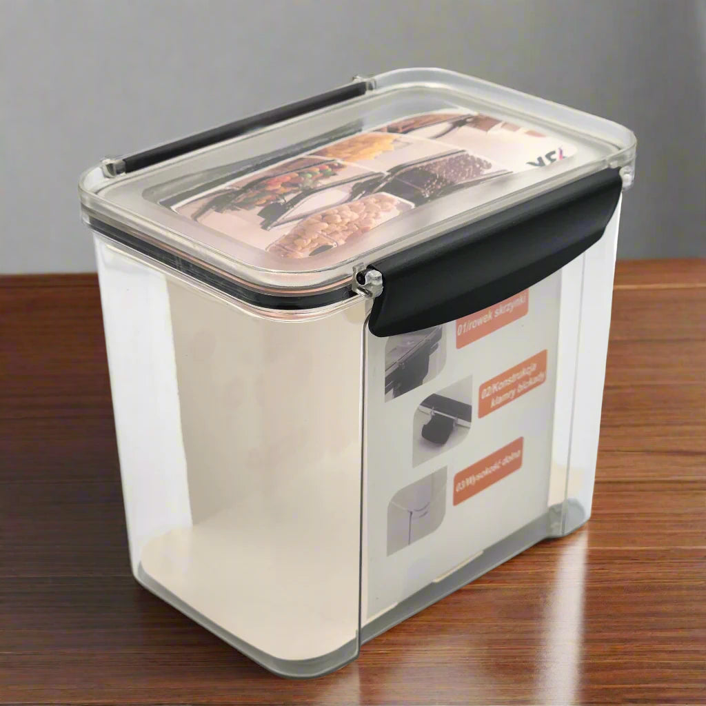 Plastic Sealed Container, 1250 ml Storage Box for Grains & Dry Goods - Moisture-Proof Kitchen Food Preservation Tank with Flip-Top Lid, Reusable, Hand Washable, Food Storage Solution|Modern Kitchen Storage Secure Flip Lid, Storage Boxes