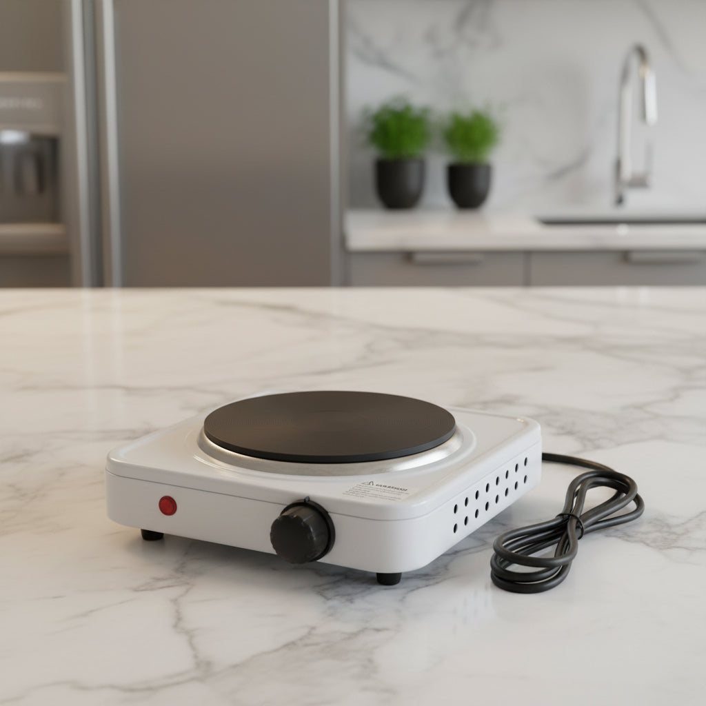 Portable Electric Single Burner Hot Plate – 1000W Adjustable