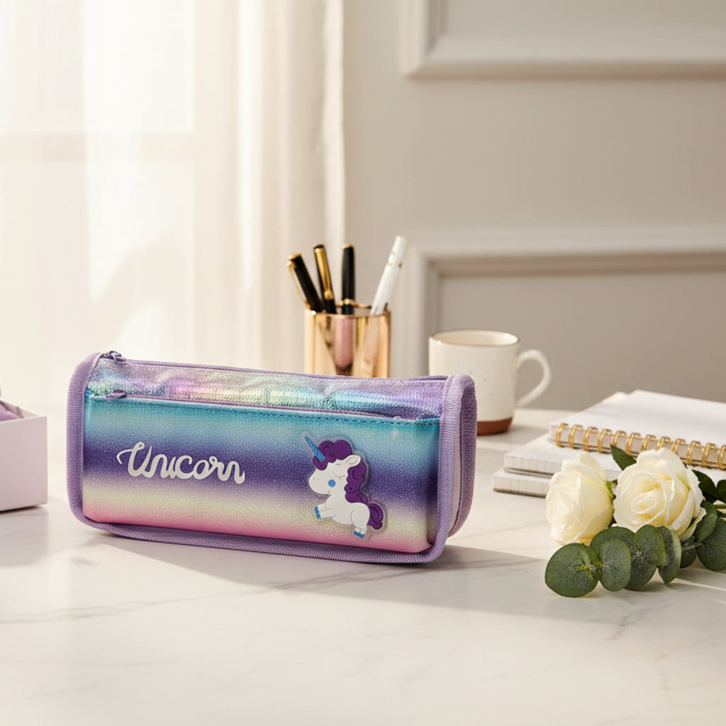 حقيبة أقلام يونيكورن - حافظة قرطاسية لطيفة للأطفال
