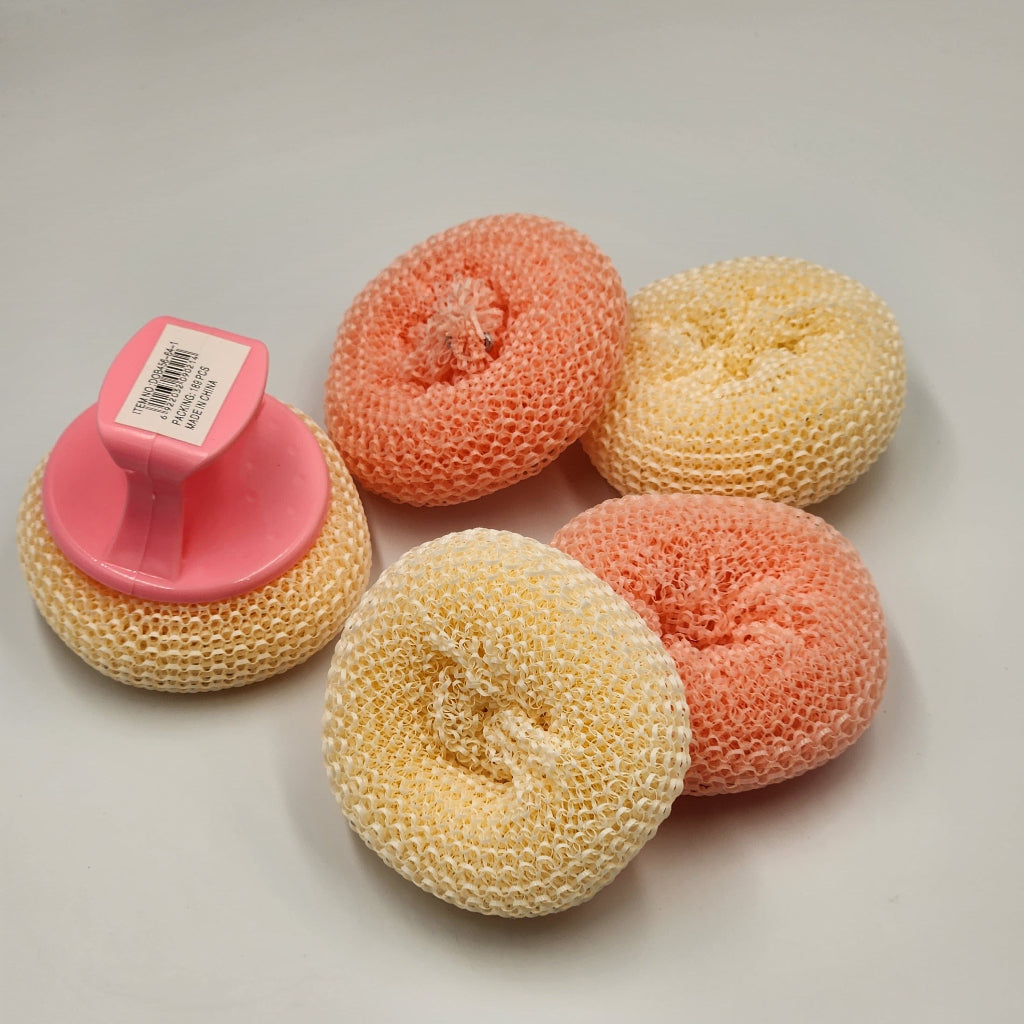 Reusable Scrubbing Ball, Suitable for Pots, Kitchen, Bathroom, Floors & Outdoor Use - Durable Plastic and Metal Bristles, Multifunctional Cleaning Tool…