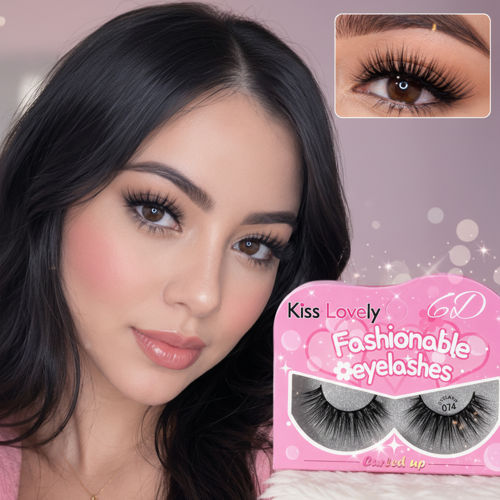 Kiss Lovely 6D Fashionable Eyelashes – Curled Up False Eyelashes