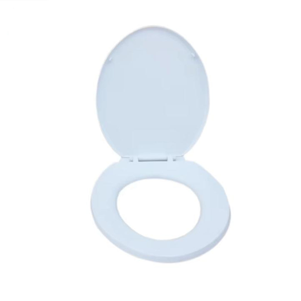 Round Toilet Seat with Soft Close and Easy Installation, Thickened Plastic Design