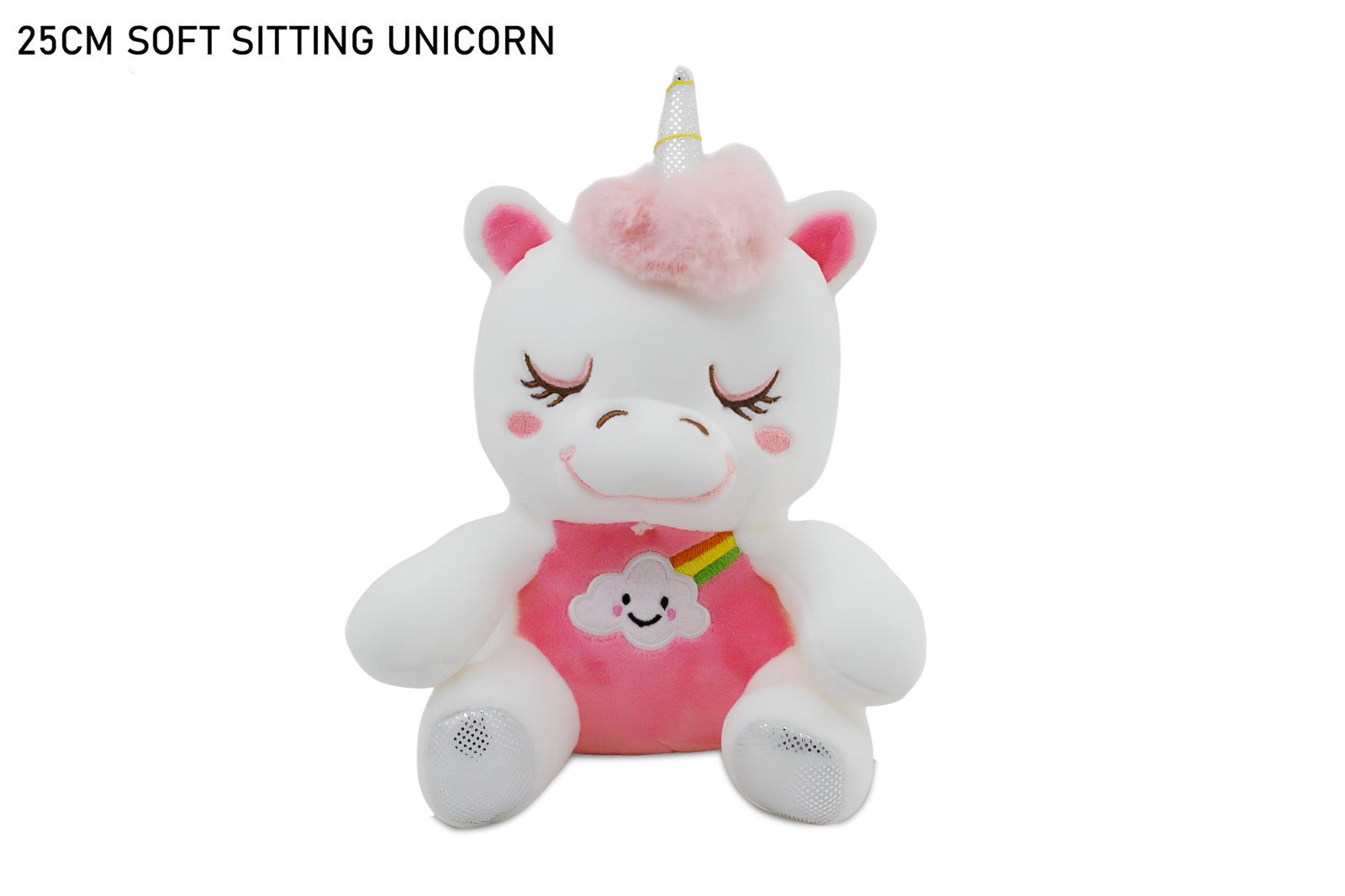 These pink and blue unicorn plush toys are soft and cuddly, perfect for children and unicorn lovers..