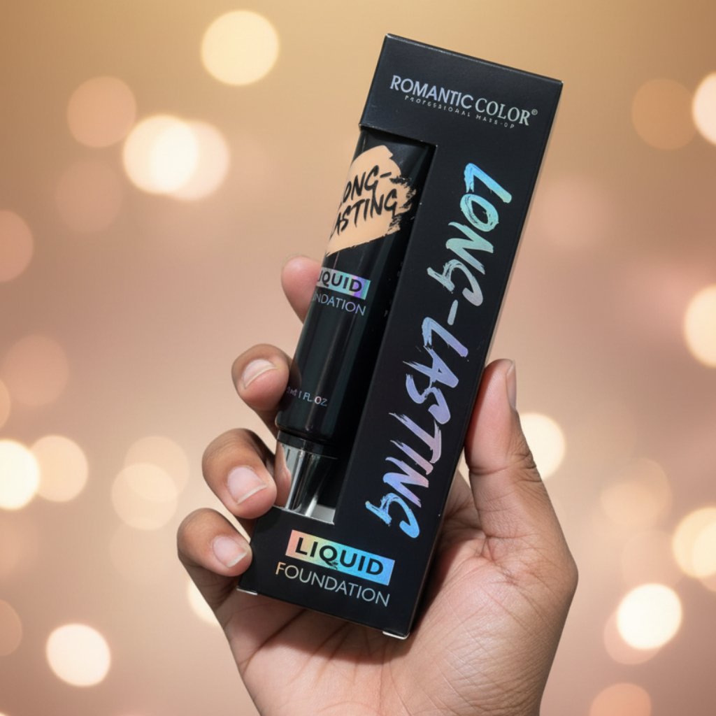 Romantic Color Long-Lasting Liquid Foundation – 30ml Full Coverage Makeup Foundation
