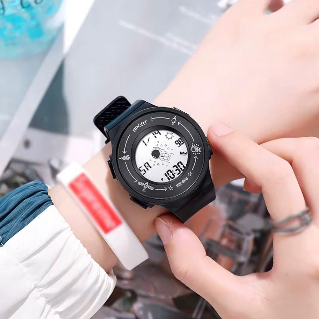 Astronaut Digital Watch Fashion Silicone Colorful Watch Strap Multifunctional Watch,Led Display..