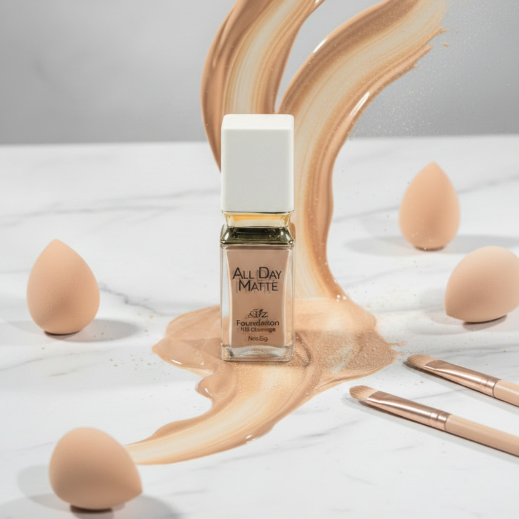 ABZ All Day Matte Foundation – Shine Control & High Coverage
