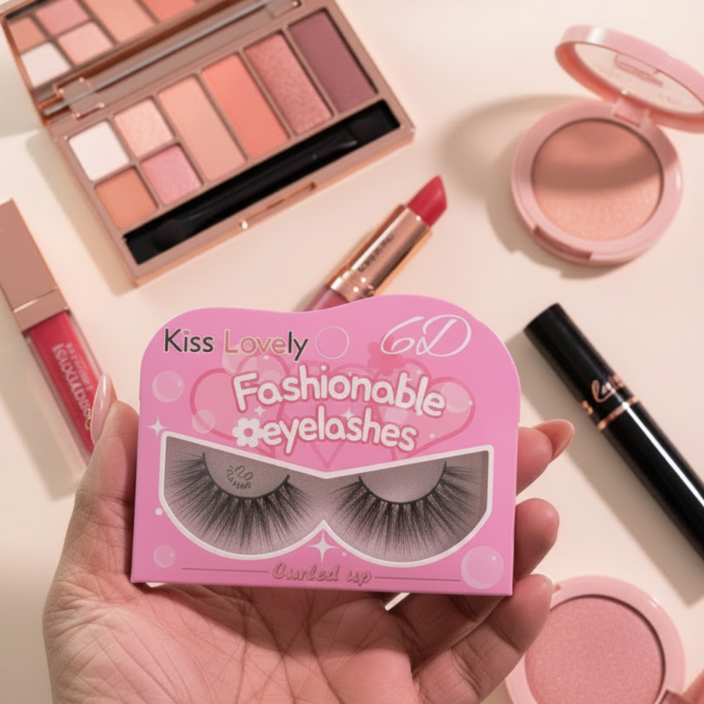 Kiss Lovely 6D Fashionable Eyelashes – Curled Up False Eyelashes