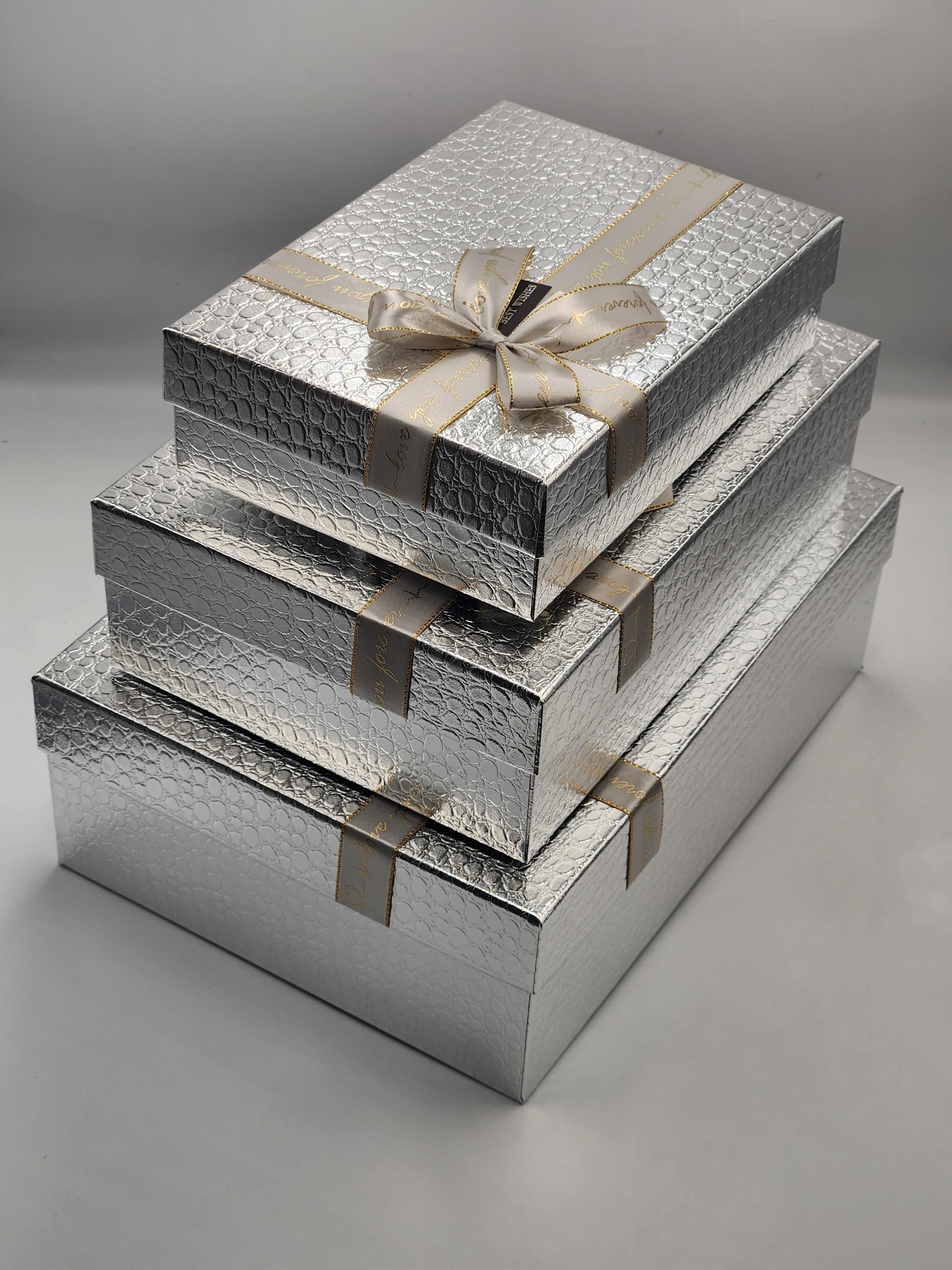Golden Black Bow Gift Box Square Creative Style Birthday,Wedding,Anniversery Packaging Box