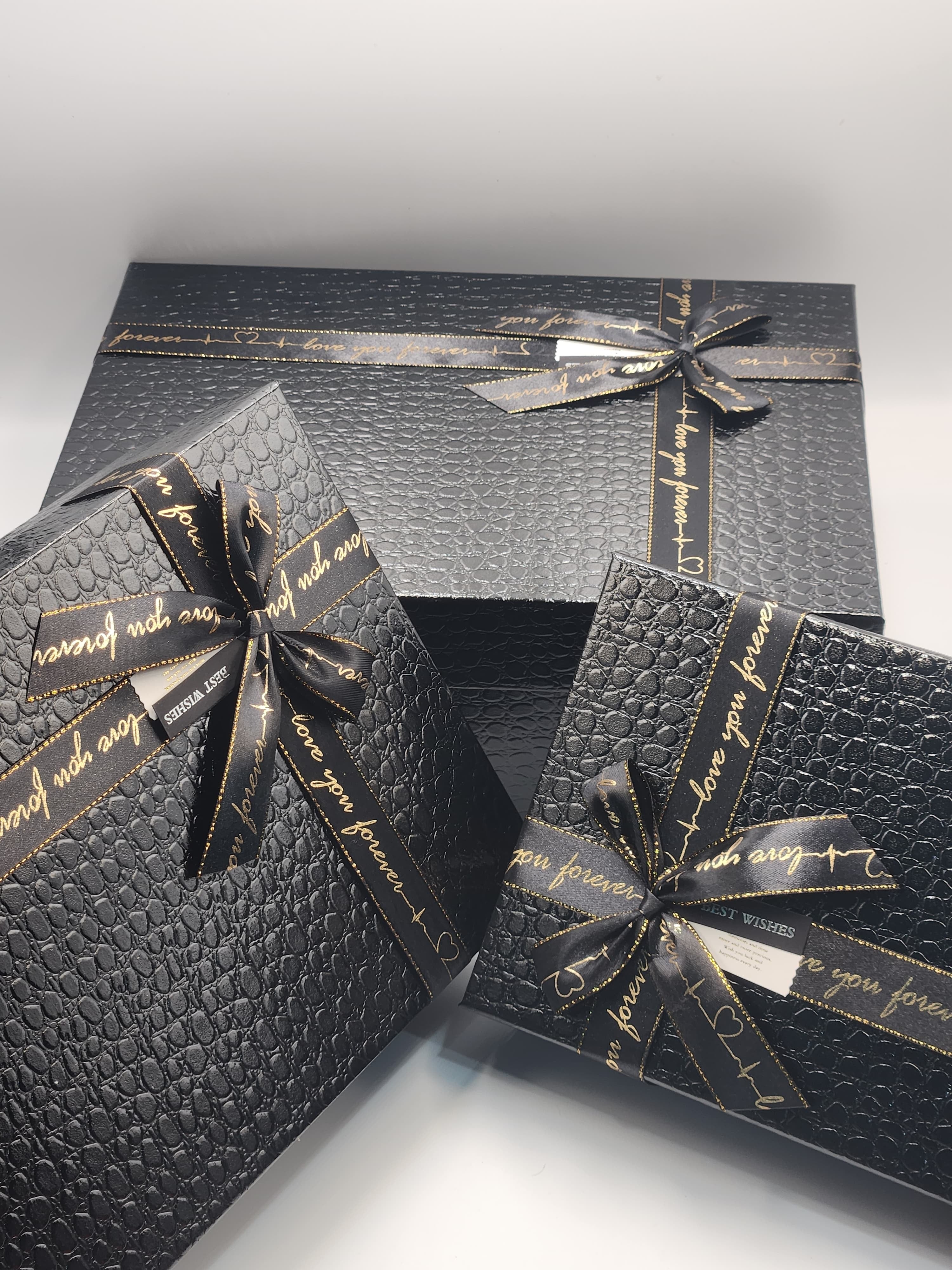 Golden Black Bow Gift Box Square Creative Style Birthday,Wedding,Anniversery Packaging Box