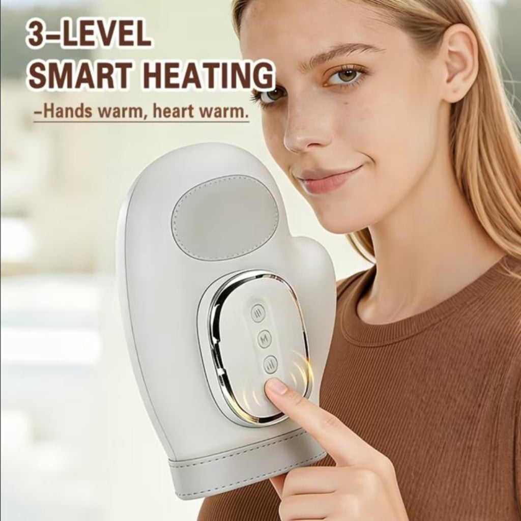 Portable Wireless Hand Massager – Air Compression & Heating, 3 Massage Modes, 4 Heat Levels, 5 Compression Modes