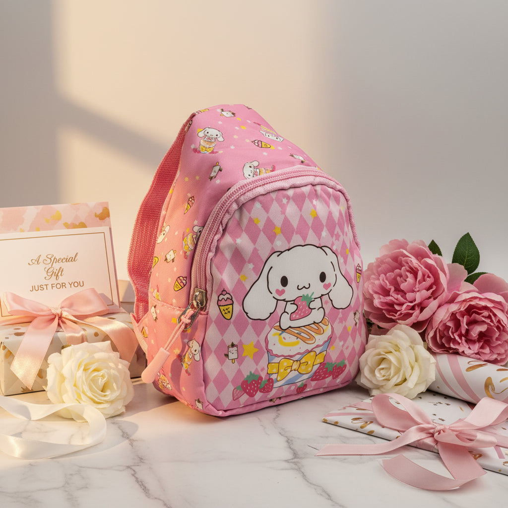 Kids Cartoon Crossbody Bag – Adjustable Backpack Purse
