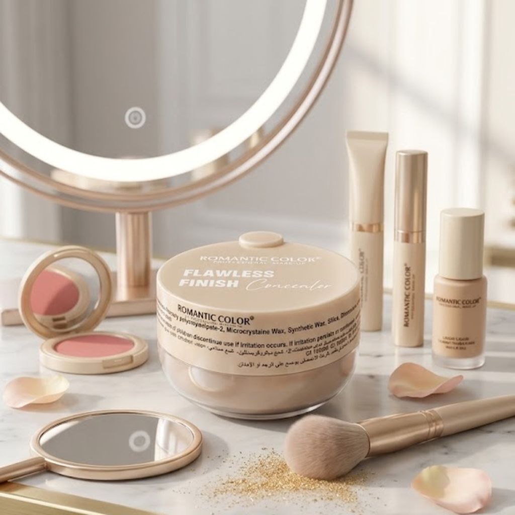 Romantic Color Flawless Finish Concealer – High-Coverage Matte Cream Concealer Pot for Dark Circles and Blemishes