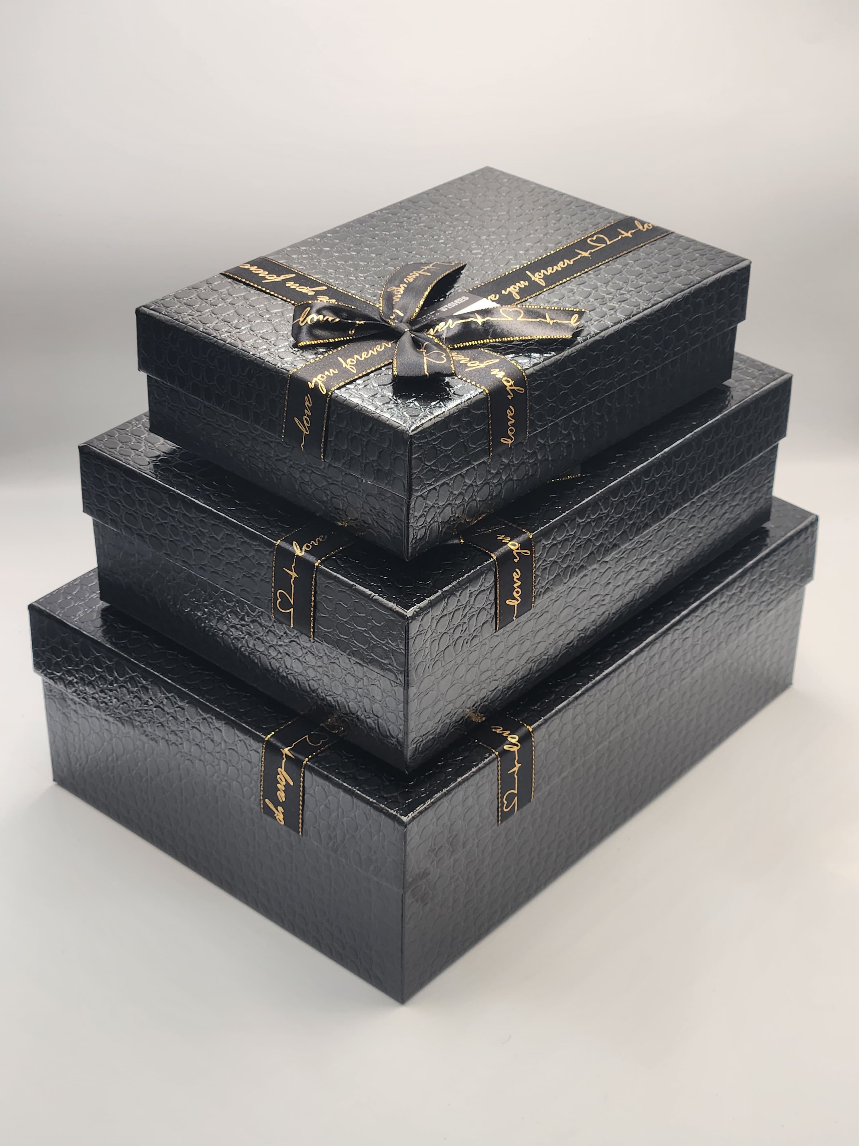 Golden Black Bow Gift Box Square Creative Style Birthday,Wedding,Anniversery Packaging Box