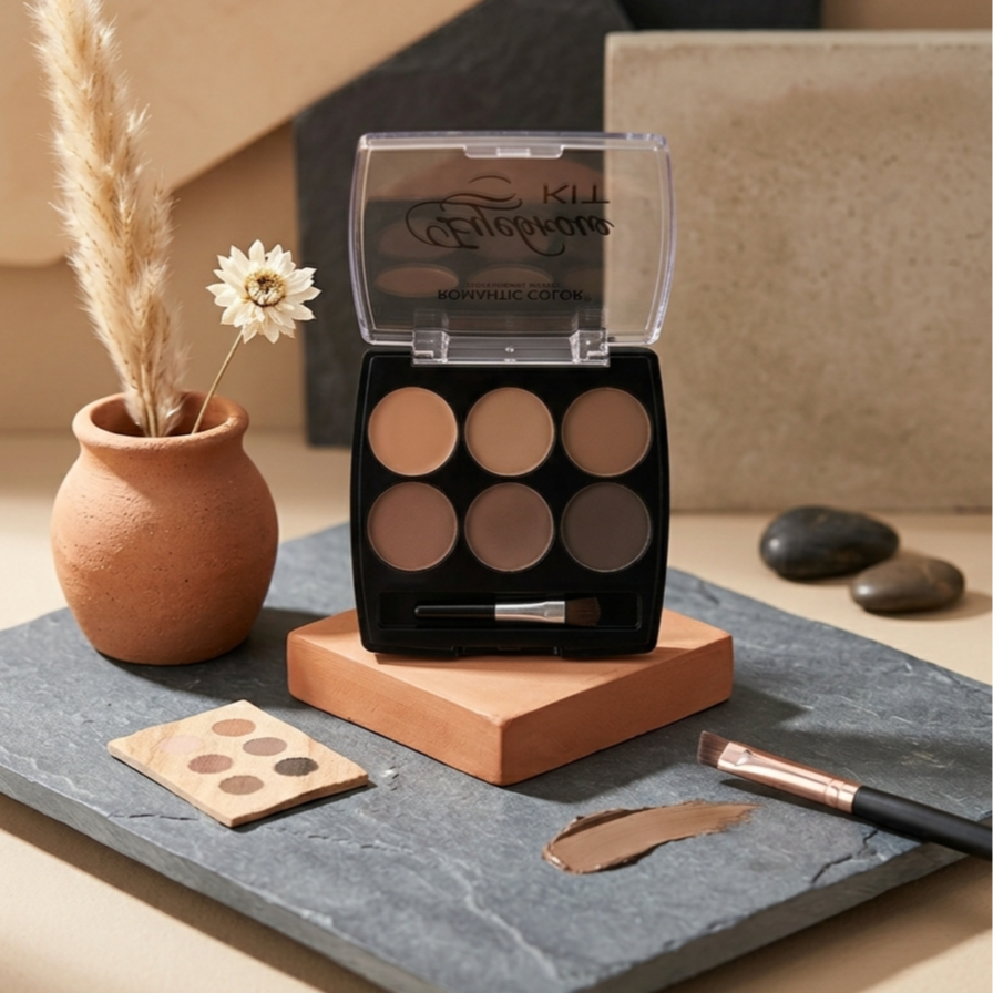 Romantic Color Eyebrow Kit – 6-Color Sculpting & Definition Palette