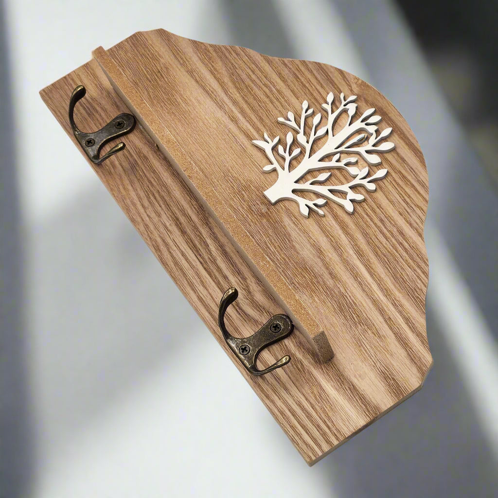 Home Key Holder - The Latest Wooden Key Hook Holder, Suitable for The Front Door, Creative Key Chain Storage, Fashionable Home Decoration Hanging Storage