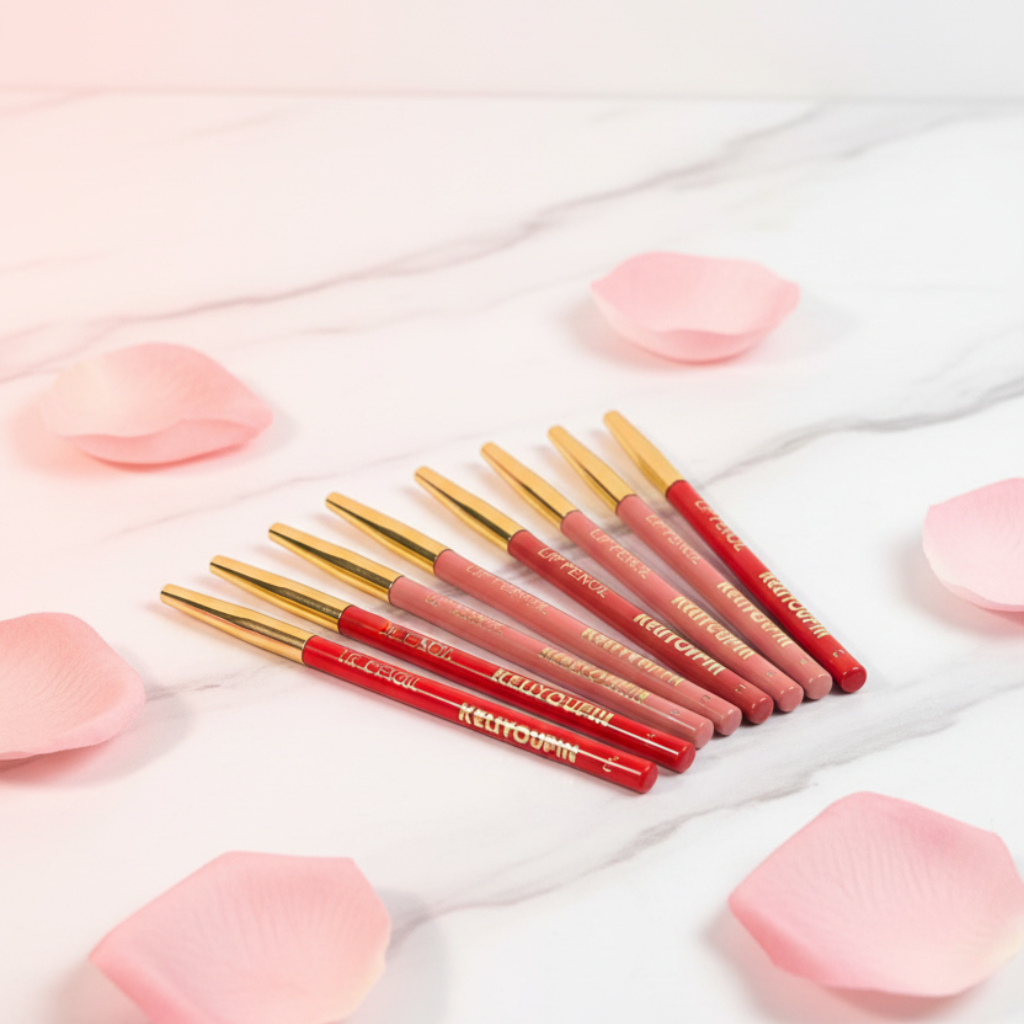 KELI Youpin Rouge Gel Lip Liner Set – 8-Piece Saturated Matte Lipstick Pencil Value Pack