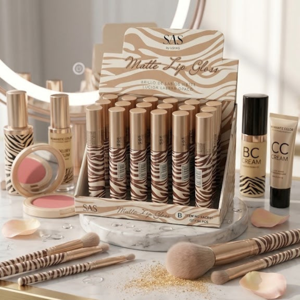 Matte Lip Gloss – Long-Lasting Liquid Lipstick with Premium Gold Cap
