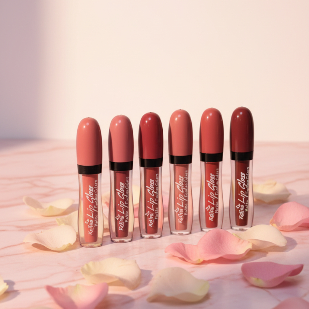 Keliny 6-Piece Matte Lip Gloss Set – Long-Lasting Liquid Lipstick Kit – High-Pigment Waterproof Lip Tint Set