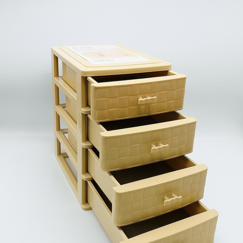 4 Drawer Plastic Storage Box ( Size - 25x15x22 cm ) Organizer Drawers for Accessories