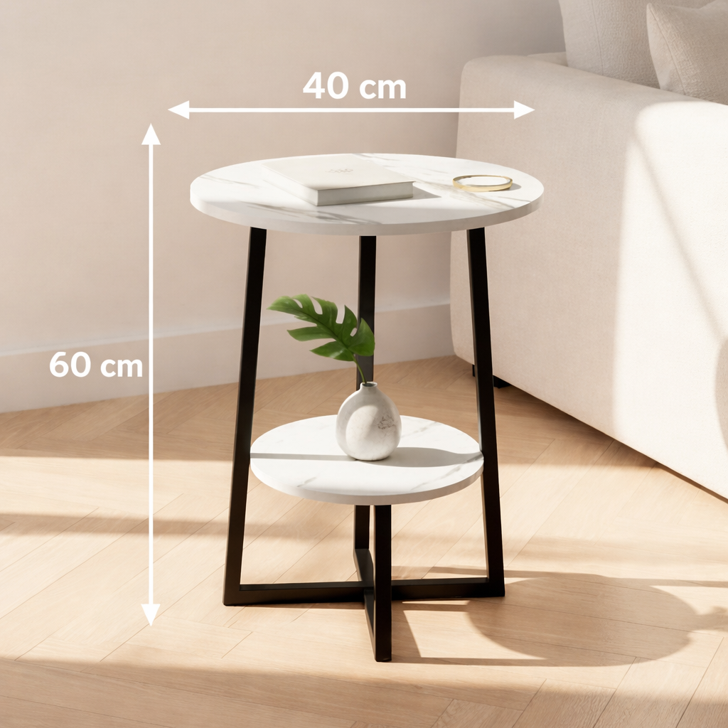 Double Layer Wooden Side Table