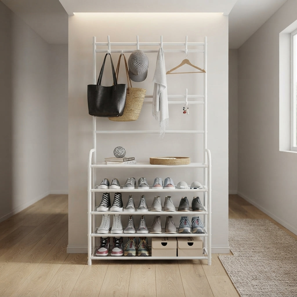 5-Tier Multi-Functional Shoe & Hat Storage Rack