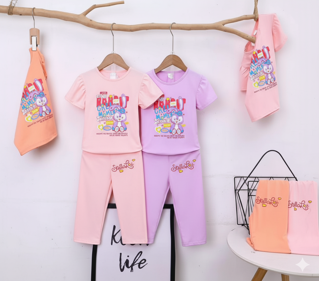 Kids Dress 2-Piece Set – Free Size for Ages 3 to 7 | Stylish & Comfortable Kids Outfit
