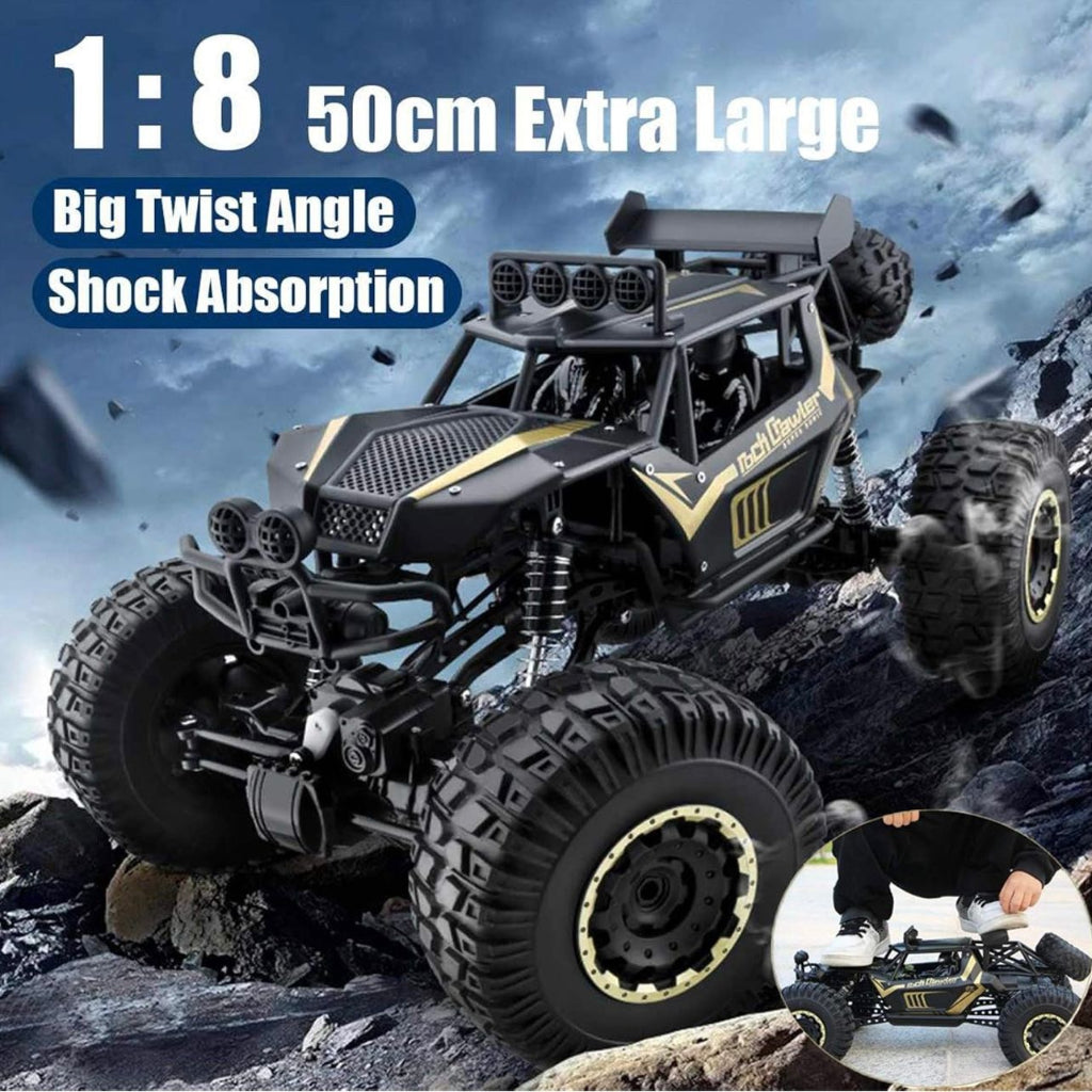 1:8 62Cm Large RC Car 4WD Remote Control Climbing Car 2.4Ghz RC Toys Truck High Speed Off-Road Toys for Kid Gift, Black