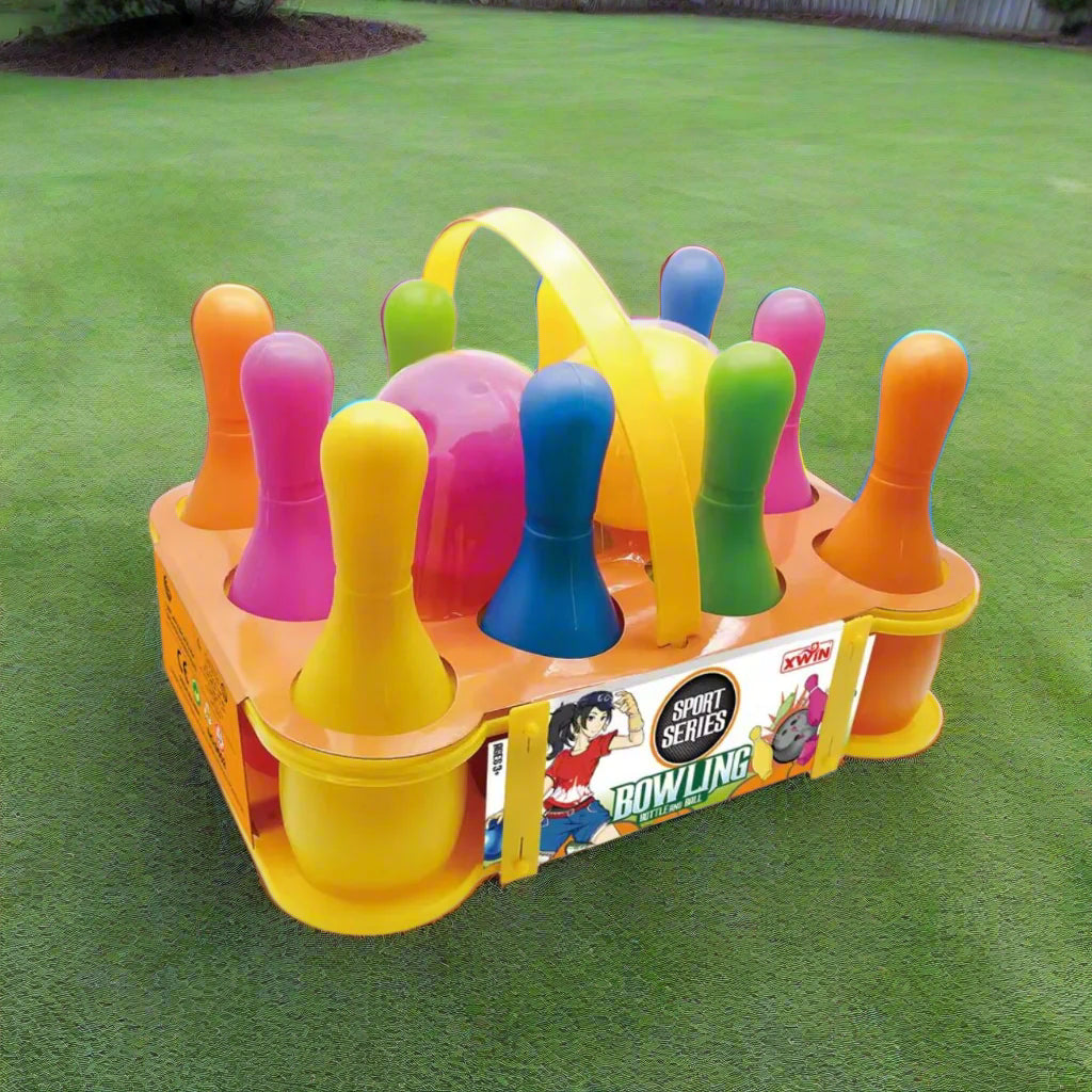 Indoor & Outdoor Plastic Bowling Set Kids Sport Play Garden Bowling Game for Kids Fun..