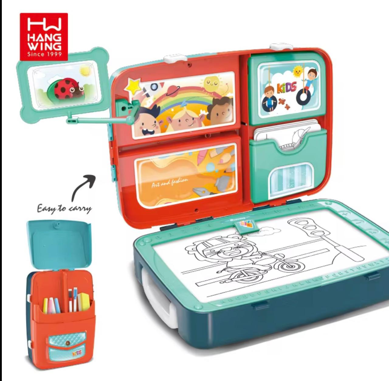 Backpack 3 in 1 Creative Learning Toys Drawing Set Kids Painting Set Educational Writing Board Game Toy